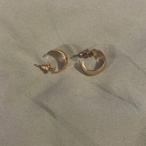 Small gold hoop earrings